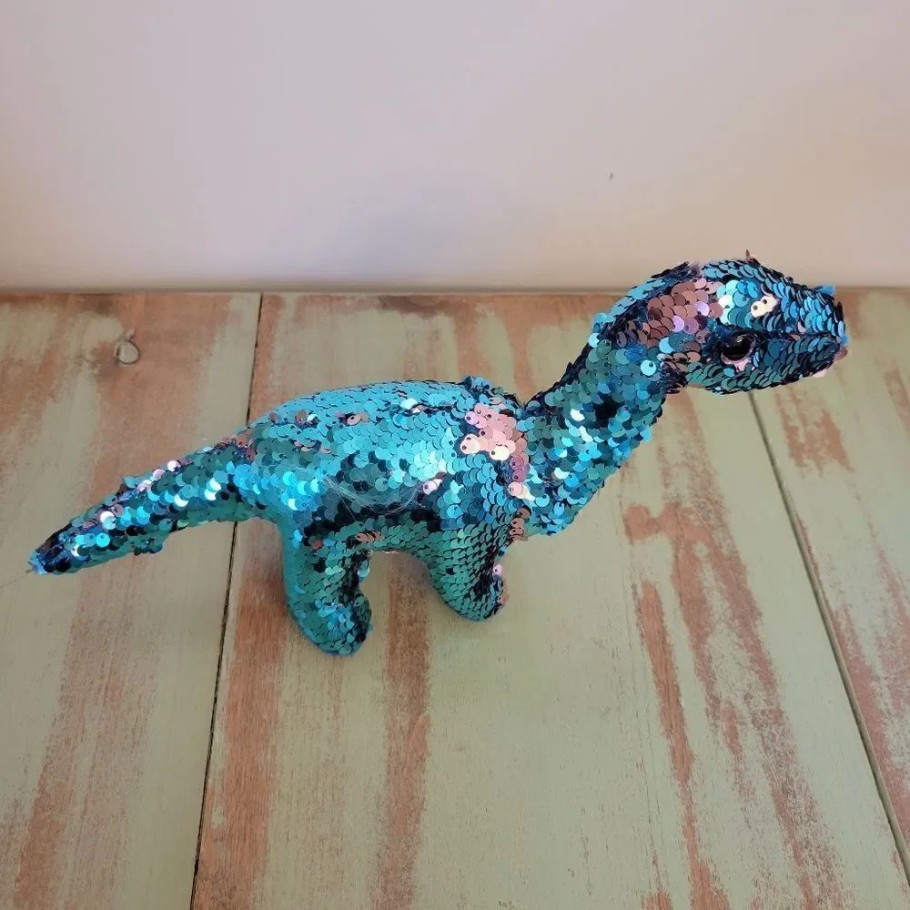 TY Tremor Sequin Dinosaur Plush - Same type to fly through Space - Picture 5 of 16